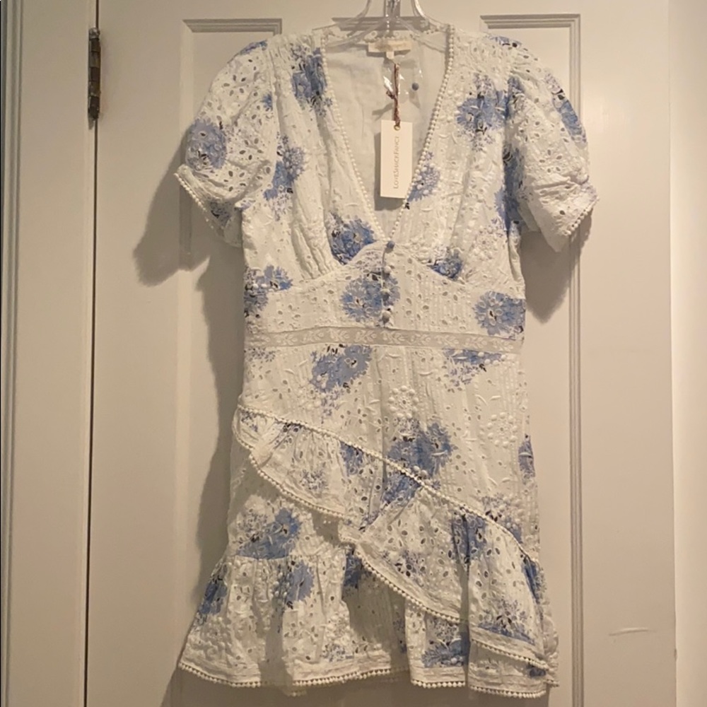 NWT Love Shack Fancy Bea Dress in Morning Mist